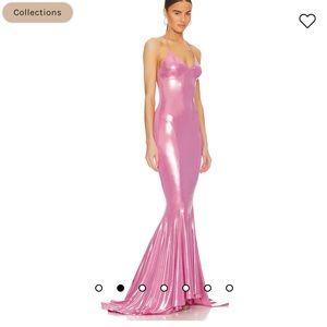 Mermaid Fishtail Gown in Candy Pink